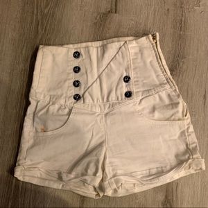 High-waisted shorts